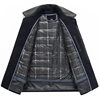 Middle-aged and elderly dad's woolen coat with down lining
