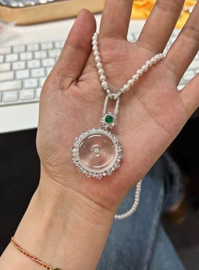 S925纯银珍珠万能扣百搭项链