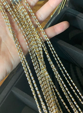 925银意大利拉丝工艺爆闪项链女款仙女链锁骨链