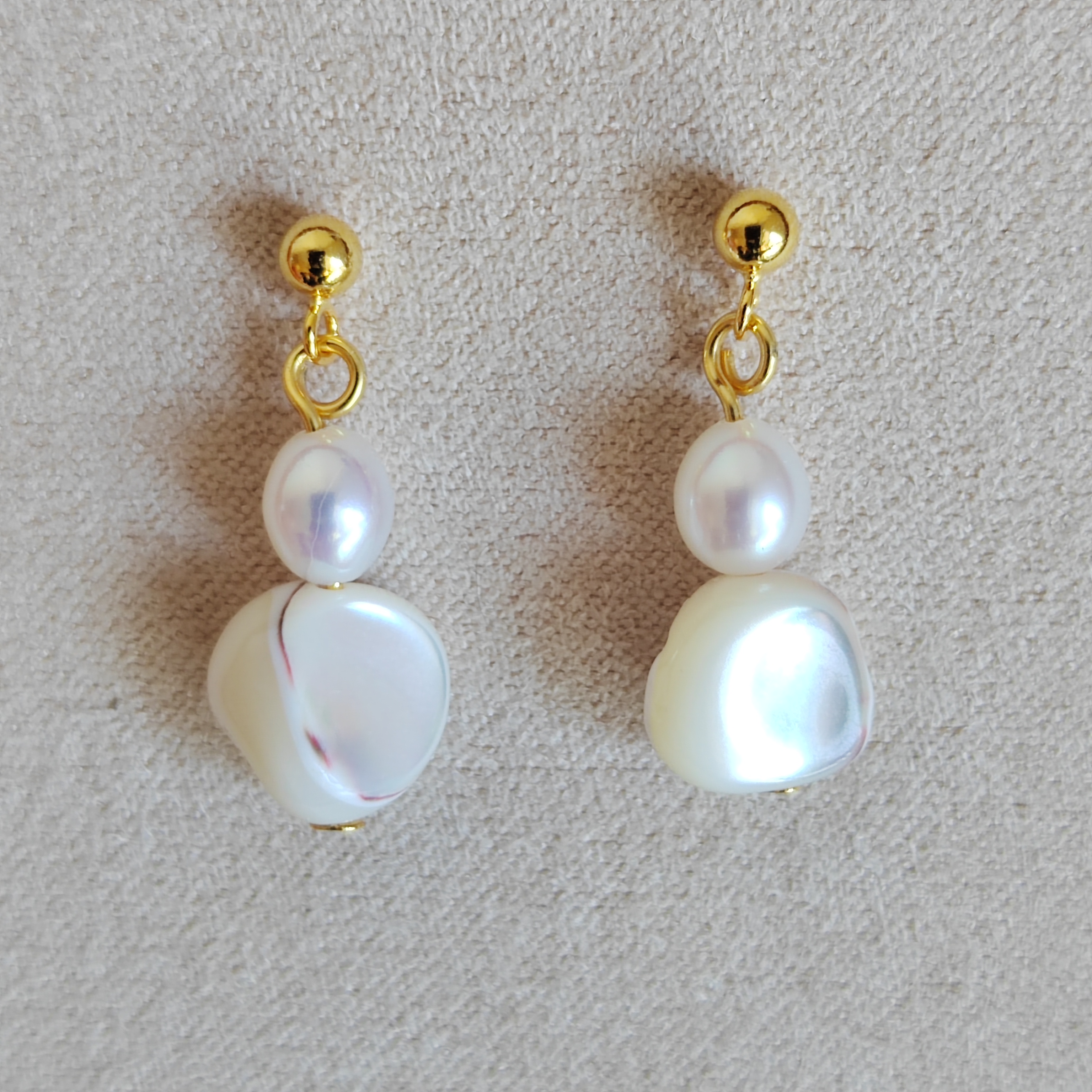 【素白】天然珍珠耳饰|气质百搭简单|S925银耳钉|BLJ25071101 - 图0