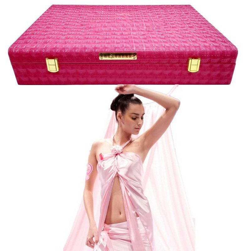 Beauty salon pink ribbon breast chest massage oil