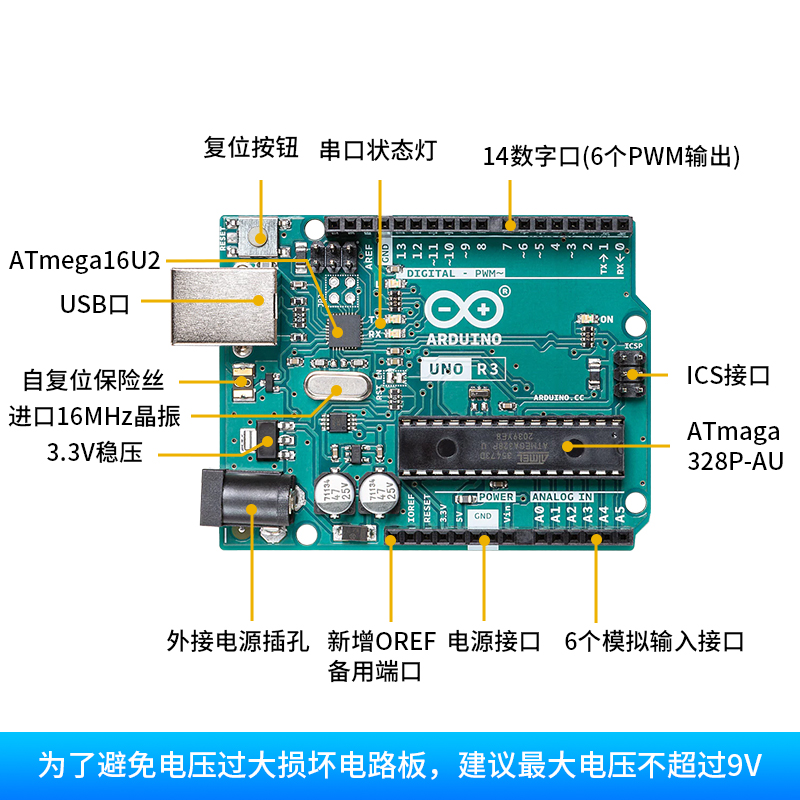 现货Arduino开发板 原装arduino uno R3/mega 2560 R3 编程学习板 - 图0