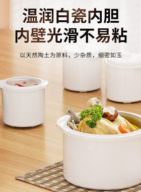 电炖锅多功能家用蒸炖一体锅电汤锅燕窝鱼胶辅食智能隔水炖锅蒸锅