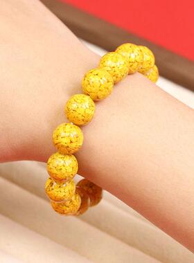 天然原矿雄黄朱砂手串手链高级感晶体砂透光diy手工串珠圆珠饰品
