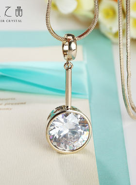 仲夏之晶高级感水滴锆石毛衣链女