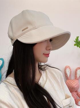 可扎马尾网红显脸小渔夫帽子女