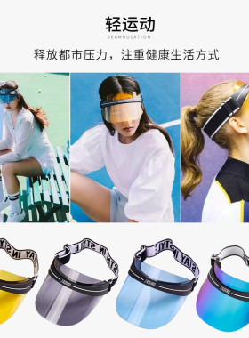 露顶透明空顶帽女韩版夏天无顶男