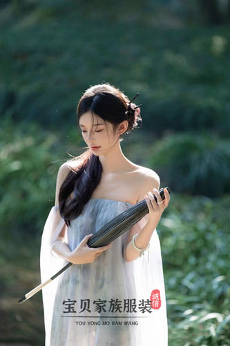 连衣裙新中式网纱复古女装国风晨袍仙女抹胸裙子水墨画宽松服装 - 图1
