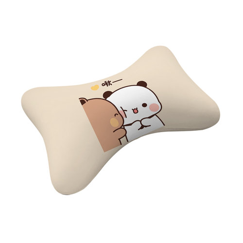 情侣可爱汽车头枕颈枕车用座椅车载枕头装饰靠枕车枕布布定制一二 - 图3