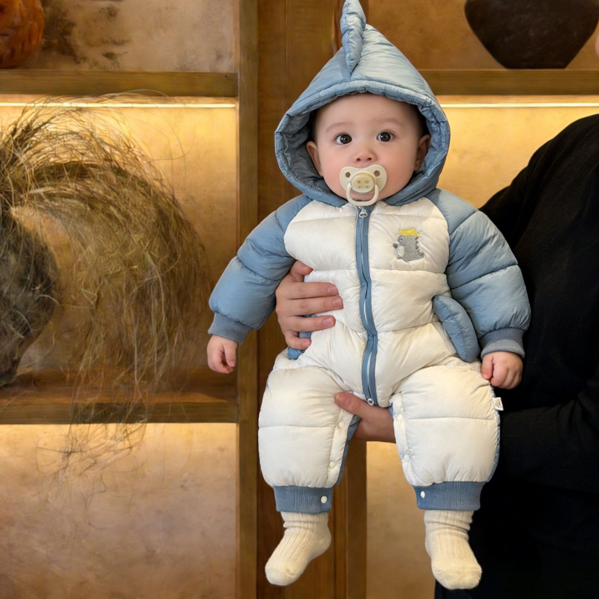 新生婴儿冬季连体衣男女宝宝加厚保暖棉衣冬装爬服外出哈衣外出服,淘宝优惠券,粉丝福利购,淘宝优惠卷