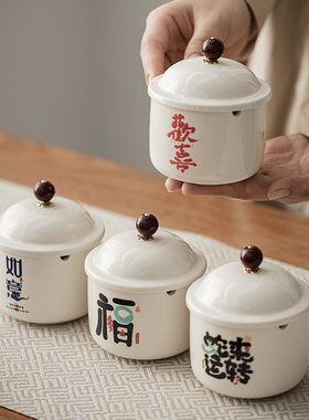 怀旧搪瓷烟灰缸防灰飞带盖