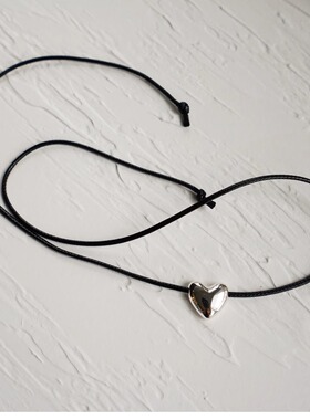 fever金智秀韩东大门edito金属爱心网红抽绳项链甜酷风颈链锁骨链