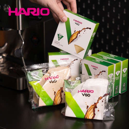 HARIO日本原装进口咖啡滤纸V60滴漏式手冲咖啡过滤纸01号原木漂白 - 图1