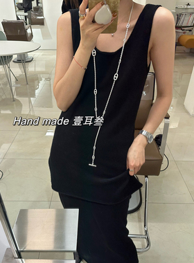 安娜猪鼻子长项链毛衣链