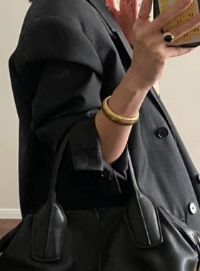 中古质感手环弹力竖条纹手镯