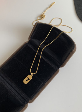 韩国冷淡风极简ins7女数字锁骨链