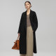 CHIIYEAR池也 双面羊毛羊绒大衣女长款浴袍式高级感黑色呢子外套