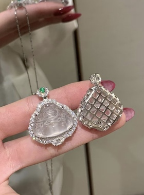 天然水沫玉佛公吊坠！轻奢小众