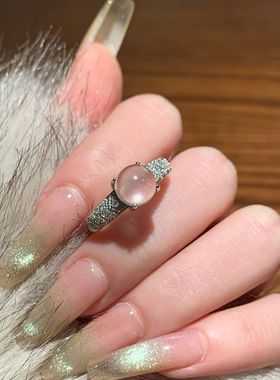 「星河赴梦」天然水沫玉戒指s925银女款轻奢小众高级感送礼闺蜜