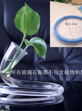 创意水培玻璃花器金鱼斗鱼缸摆件