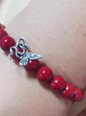 蛇年本命年原矿朱砂紫金砂手串