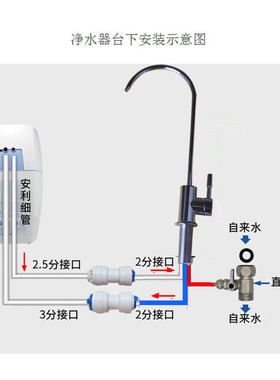 三管无压净水器水龙头净水保护