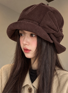 摩亚杰卡旗舰店灯芯绒渔夫帽