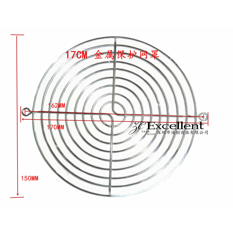 17cm散热风扇网罩 172x51mm 椭圆形风机防护保护铁网 304不锈钢网 - 图3