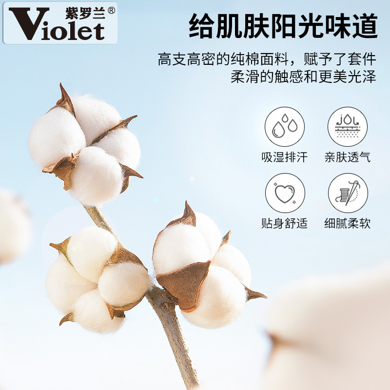 紫罗兰加厚全棉磨毛条纹格子单床单纯棉学生宿舍保暖被单枕套床品 - 图3