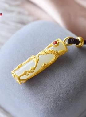 龙凤呈祥新鲜出炉古法金挂件吊坠