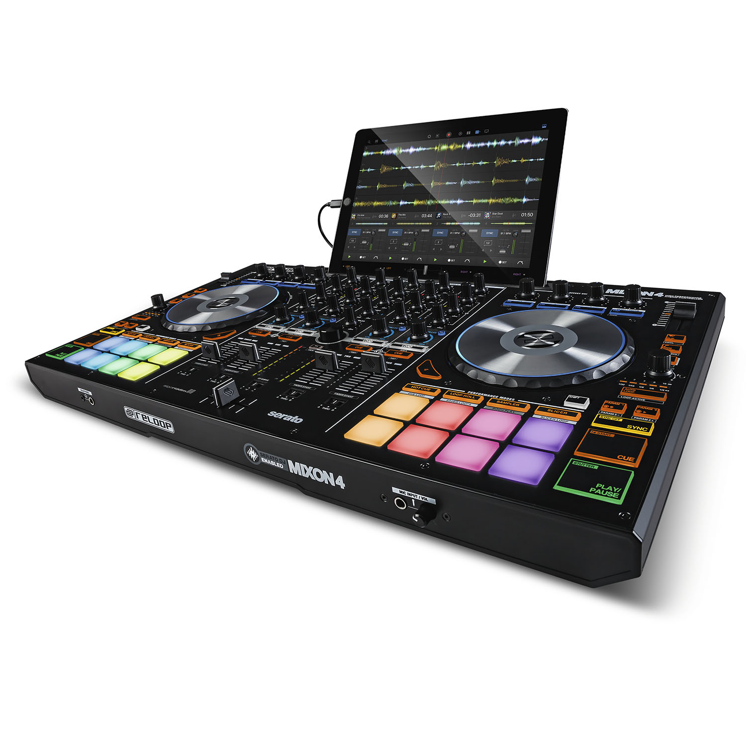 Reloop Mixon4专业4路DJ打碟机控制器莱恩软件Serato/DJay/ipad - 图3