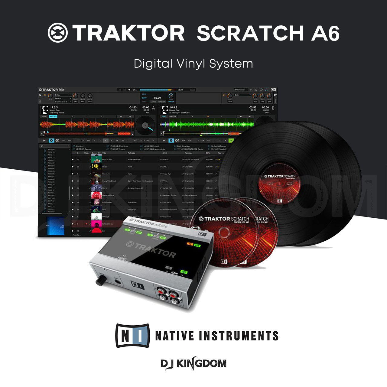 NI Traktor Scratch Audio 6 dj套装配时间码黑胶正版pro3软件dvs - 图0