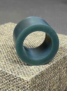 天然和田玉青玉细料指环扳指半成品毛圈玉石戒指无裂D5超划算