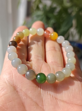 19年老店天然和田玉多宝手链碧玉黄玉糖玉白玉男女款卡8一物一图