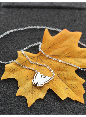 小蝴蝶锁骨项链女款轻奢小众设计高级感可水洗不掉色生日礼物-5