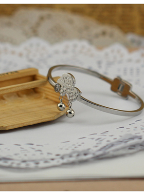 轻奢高级感本命年手镯钛钢开口小众设计高级感网红爆款百搭女手环