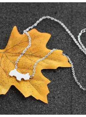 精致小狗项链女轻奢小众设计高级感锁骨链ins简约冷淡风配饰-7