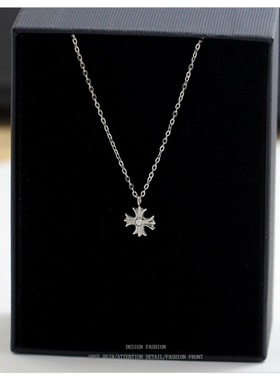 「立体正小十字架」ins百搭个性钛钢项链冷淡风锁骨链高级感颈链