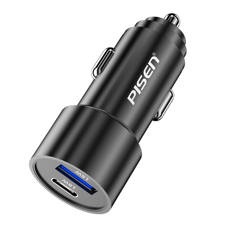 品胜数码旗舰店品胜车载充电器手机PD快充18W汽车内点烟器转换插头usb一拖二车充0