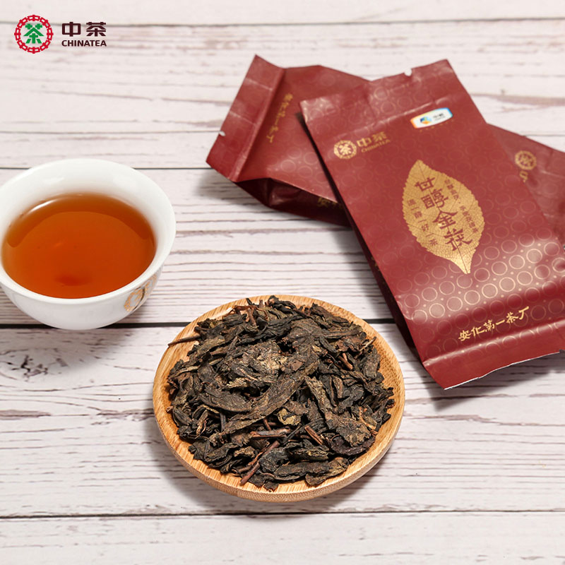 中茶安化黑茶正品湖南茶叶甘醇金茯礼盒196g袋泡茶茶叶过节礼品-图3