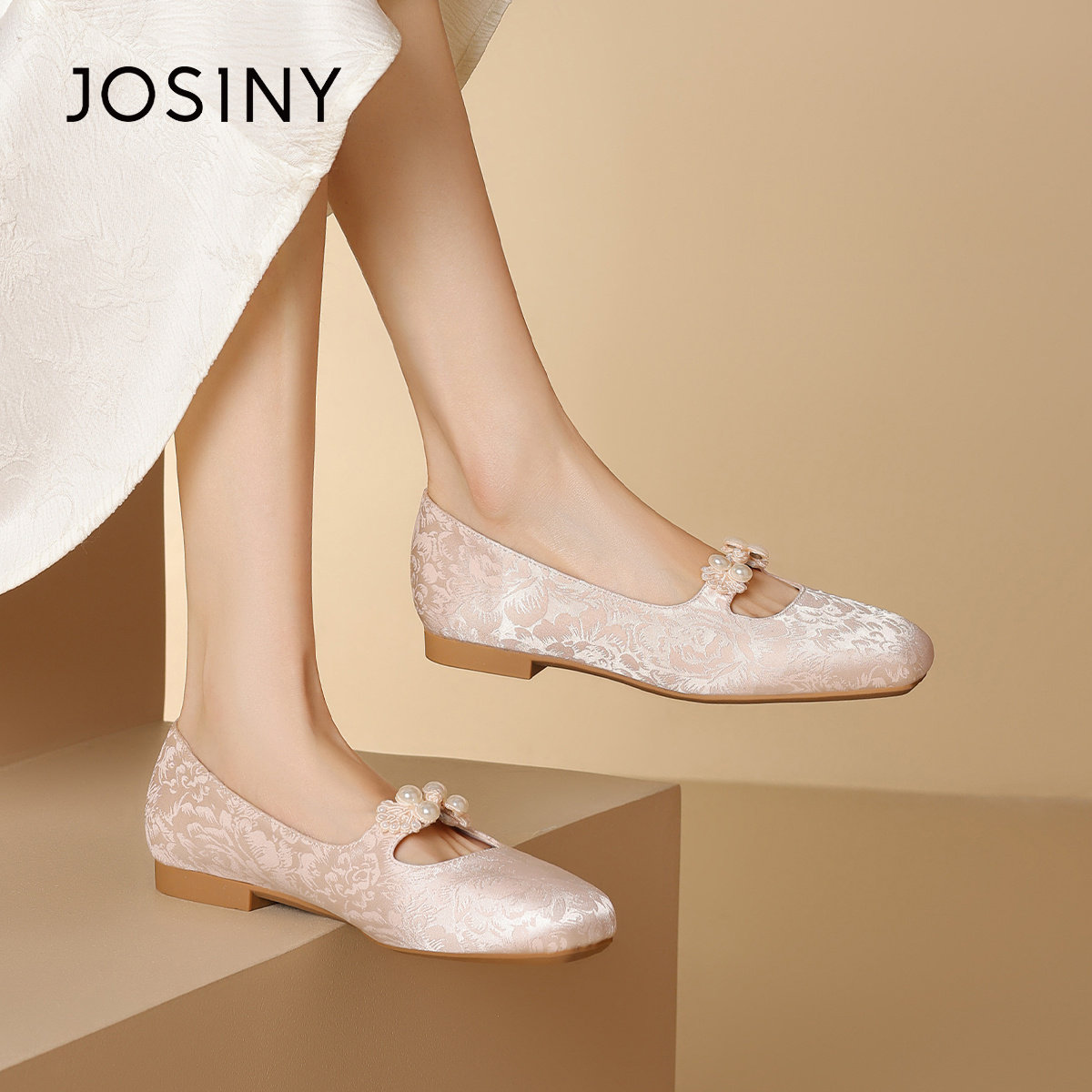 卓诗尼国风新中式鞋子女2024新款女鞋凉鞋奶奶鞋平底玛丽珍鞋单鞋