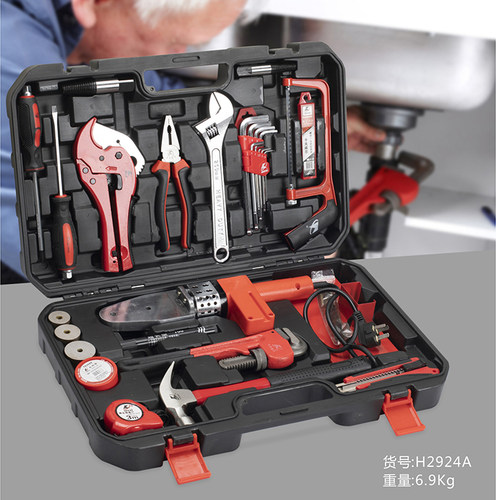 卡夫威尔129件套家用工具多功能电工维修组合工具套装五金工具箱 - 图2
