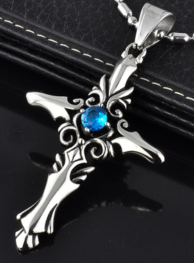 男士挂件吊坠钛钢十字架