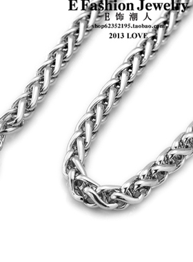 男士韩版霸气风龙骨钛钢项链