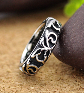 欧美复古花尾戒男女士权志龙戒指