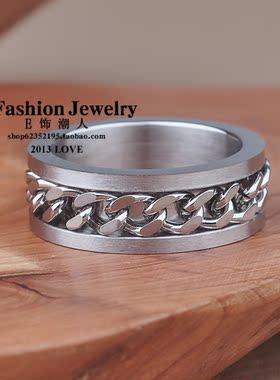 男士单身风钛钢可刻字时尚饰品