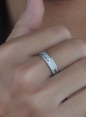 925纯银戒指男生个性食指饰品