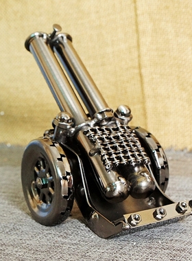 复古模型办公桌橱窗送战友大炮