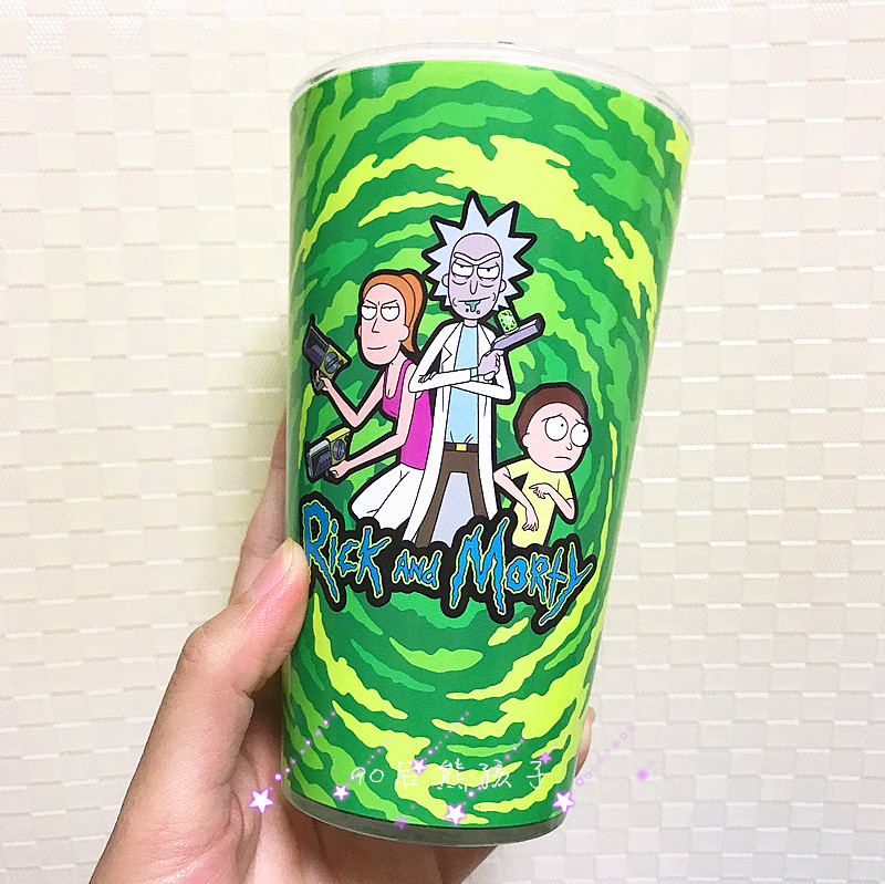 Rickand和Morty瑞克和莫蒂动画钢化玻璃杯马克杯个性大杯水杯子 - 图0