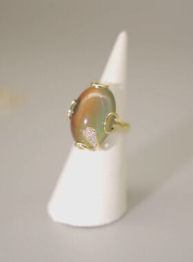 【森林湖光】变色镶嵌开口戒指精工品质